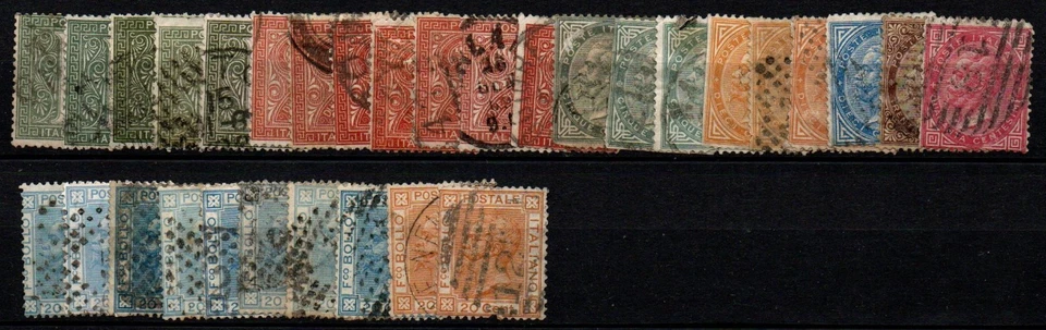 Italia Regno - Selezione di francobolli usati DLR e Torino qualità mista - Immagine 1 di 1