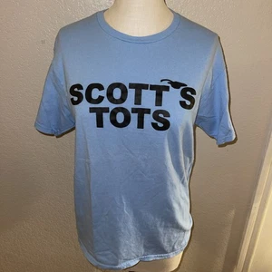 Adult Mens M “The Office” TV Show Scott's Tots Light Blue T-shirt - Picture 1 of 5
