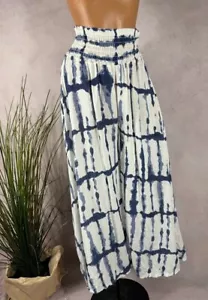 neu leichte sommer HOSE Palazzo Italy wide leg Hosenrock High Waist b 36 38 40 - Bild 1 von 6