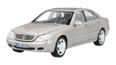 S 600 S Classe Berlina V 220 Modello Auto Or Mercedes Di NOREV 1:18 Argento - Immagine 1 di 3