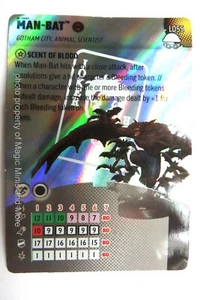 Notorious MAN-BAT #L055 HeroClix Mega Set Foil Legacy Stat Card #55 - Picture 1 of 1