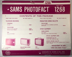 SAMS PHOTOFACT ORDNER SET NR. 1268, 1972, SCHEMATA & SERVICE MANUALS - Bild 1 von 1