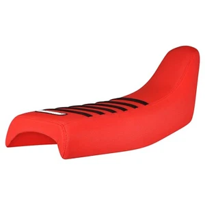 1984-2002 HONDA XR 200 R GRIPPER SEAT COVER all RED/BLACK rib #340 LOGO - Picture 1 of 5