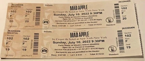 MAD APPLE Por Cirque du Soleil Nueva York, NY, 10 de julio de 2022 Dos entradas - Imagen 1 de 2