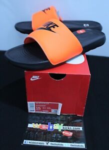Nike Victori One Slide Black Hyper Crimson Orange Men's Size 7-15 Brand New