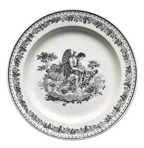 Creil Creamware Plate Octobre October 19th Century - Picture 1 of 5