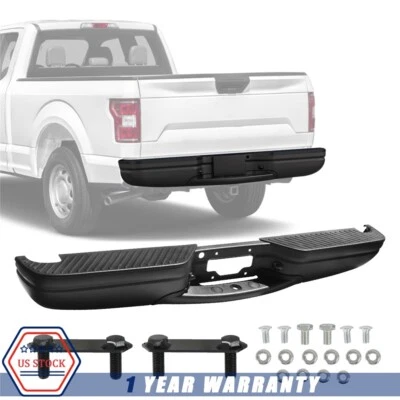Rear Step Bumper Black Assembly For Ford 1997-2004 F-150 F-250 Styleside 1997-99 Foto 1 de 4