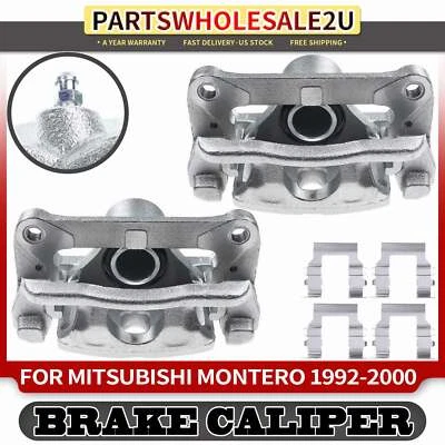 2x Pinzas de freno traseras izquierda y derecha con soporte para SUV Mitsubishi Montero 1992-2000 Foto 1 de 4