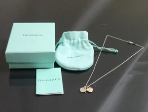 Auth Tiffany & Co. Necklace Return to Heart W Combination Sterling Silver #5284 - Picture 1 of 8