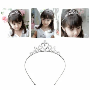 Niños Niñas Niños Boda Baile de graduación Cristal Estrás Tiara Princesa Corona Cabeza Dibuk - Imagen 1 de 7