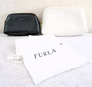 Furla Geldbörse schwarz Leder und Furla weiß Kosmetikkoffer - Bild 1 von 14
