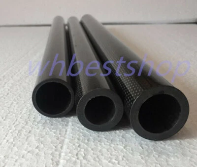 3k Carbon Fiber Tube 35 38 40 42 44 46 50 60mm x L500mm  Roll Wrapped Shaft/Pipe - Image 1 of 4