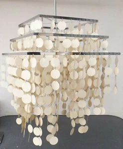  70er Jahre Hängelampe Hang Lamp Blättchen Designerlampe  - Sammlerstück - Bild 1 von 8