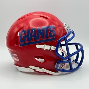 New York Giants CUSTOM Red - Giants Script Decals Mini Football Helmet - Picture 1 of 3