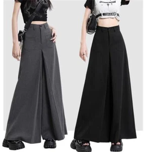 Japanese Style women Wide-Leg Pants Pleated wide-leg Trousers casual - Picture 1 of 24