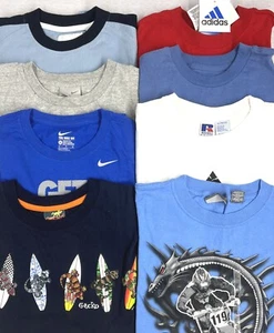 Boys New Short Sleeves Crew-Neck Tee - Choice Size & Color - Picture 1 of 12