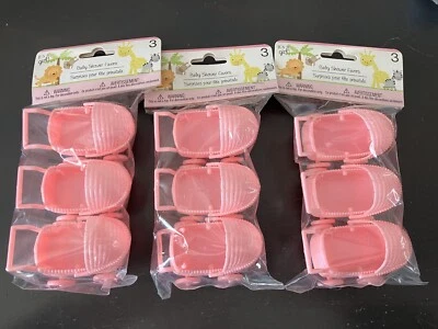 Baby Girl Shower Party Favors Carriage Stroller Pink. Three Packs Of Three! New! - Image 1 of 4