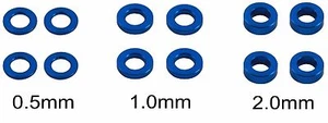 Kugelbolzenscheiben, 5,5x0,5 mm(4),5,5x1,0 mm(4), 5,5x2,0 mm(4), blau Aluminium - Bild 1 von 1