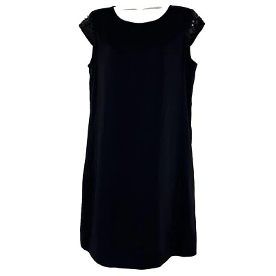 Mossimo Dress Women's Small Sleeveless Shift Above Knee Black Lightweight Sequin - Image 1 of 4