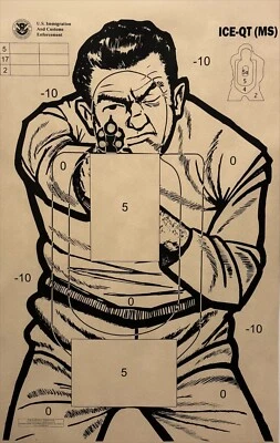 NATIONAL TARGET Official ICE-QT(MS) Mind Set targets, 22.5" x 35", US Immigration & Customs Enf.