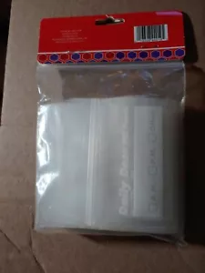 PILL POUCH Zipper-sealed w/ WRITING BLOCK 40 bags/Pack D16-4 - Picture 1 of 2