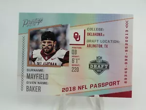2018 Panini Prestige NFL Passport Baker Mayfield Rookie #PP-BM - Bild 1 von 2