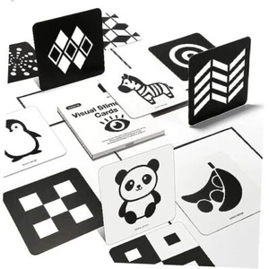 High Contrast Baby Flashcards, Newborn Brain Black & White(for 0-3 Months) - Picture 1 of 7