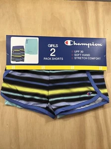 Champion Girls' 2 Pack Active Stretch Comfort Shorts 5/6 - Picture 1 of 5
