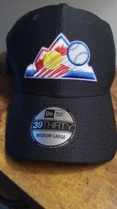Colorado Rockies Mountain Logo Hat Fitted M/L New Era 39THIRTY (Sample )Rare - Picture 1 of 11