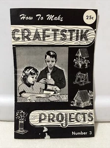 How to Make Craftstik Projects Booklet Number 3 Popsicle Tounge Depressor Crafts - Picture 1 of 4