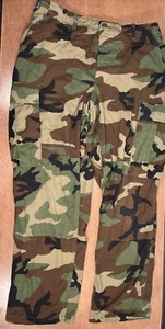 US Military NATO Pants Woodland Camouflage Army Trouser Men Size Medium Short - Picture 1 of 7