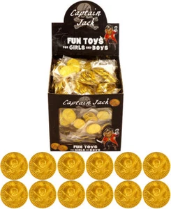 Plastica Oro Pirata Monete Tesoro Bottino,Campioncini Buste per Festa Riempi - Bild 1 von 1