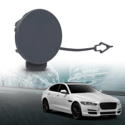 Cubierta de ojo de gancho de remolque para parachoques delantero negro apto para Jaguar XE XEL 20-21 Foto 1 de 4