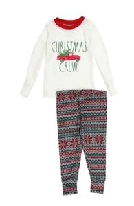 RAE DUNN KLEINKIND 3T WEIHNACHTEN CREW PYJAMA, ROTER LKW, WEIHNACHTSPYJAMA PJ'S - Bild 1 von 4
