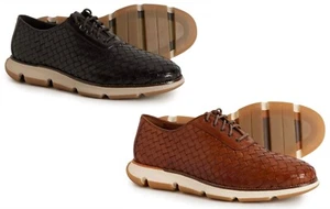 Cole Haan 4ZG 4.Zerogrand Woven Oxford $250 Leather Dress Shoe 2Colors Java /Tan - Picture 1 of 33