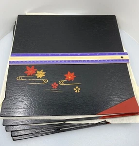 MCM JAPANISCHE LACKWARE DISPLAY-SERVIERTABLETT (5er Set) MAKIE Sakura Maple Leaf - Bild 1 von 8