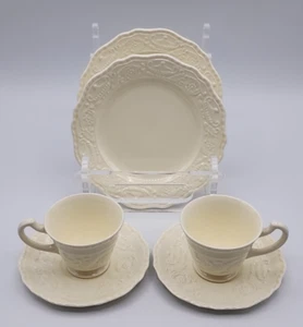 Steubenville Adam Antique 2 Bread Plates 2 Demitasse/Cups with Saucers - Picture 1 of 20