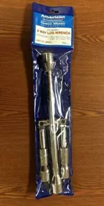 American Racing Adjustable Chrome 4-Way Lug Nut Wrench Metric Standard Car Truck - Picture 1 of 5