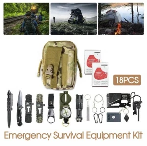 Outdoor Adventure Camping Survival Emergency Kit 18 PCs - Picture 1 of 10