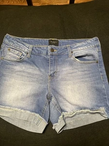 CELEBRITY PINK Girls Blue Jean Cut-Off Shorts Daisy Detailing Size 11/30 - Picture 1 of 6