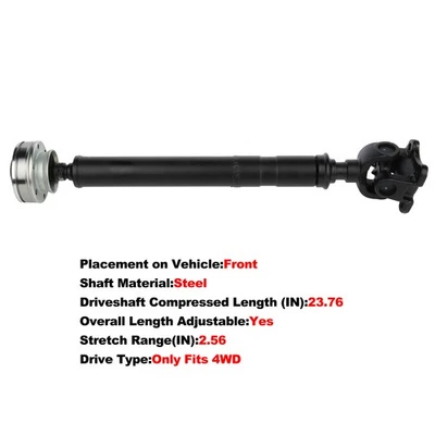 Eje de transmisión de hélice delantero para Dodge Dakota 2001-2004 4x4 65-9514 AF-F196 Foto 1 de 4