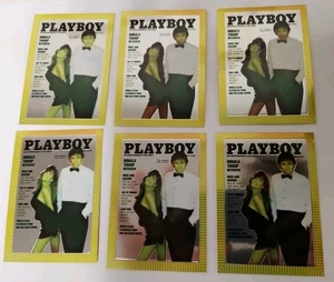 Lot 6 Donald Trump Playboy Trading Card Chromium Covers Series 1 #85 Vintage 90s - Picture 1 of 14