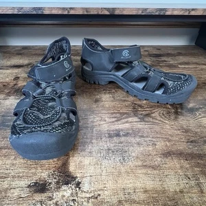 Champion Hiking Walking Sandals Black Gray Adjustable Straps Mens' 7 women's 8.5 - Picture 1 of 12