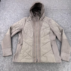 Athleta Jacke Damen XL grau Rock Ridge PrimaLoft Kapuze gesteppt Reißverschlusstaschen - Bild 1 von 15