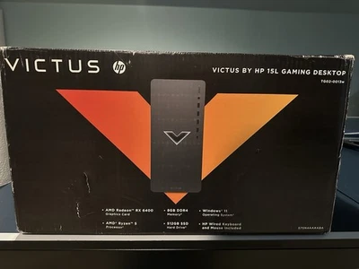 HP Victus 15L TG02-0013w AMD Ryzen 5 5600G 8GB 512GB SSD RX 6400 Gaming Desktop - Image 1 of 4