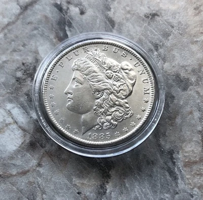 1885-O MORGAN SILVER DOLLAR IN TOP BU CONDITION!! - Image 1 of 4