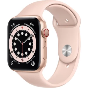 Apple Watch Series 6 44mm GPS Cellular Gold Case Pink Band Very Good M07G3LL/A - Picture 1 of 1