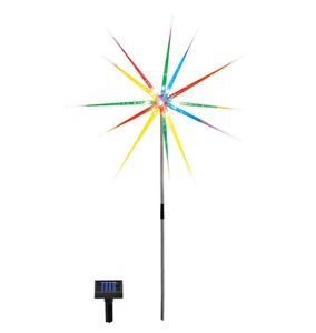 Solar Powered Multicolored Starburst Garden Stake - Picture 1 of 2