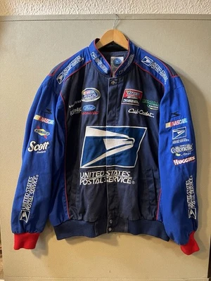 Chaqueta de Carreras NASCAR Vintage Servicio Postal de los Estados Unidos Talla XL USPS X-Large Foto 1 de 4