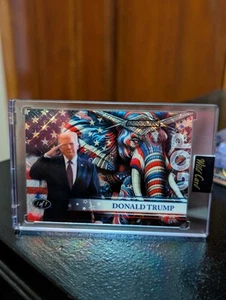 2025 Wild Card Alluminazione Donald Trump 1/1 ACVH-EP-DT8 Presidente MAGA Incassato - Foto 1 di 1